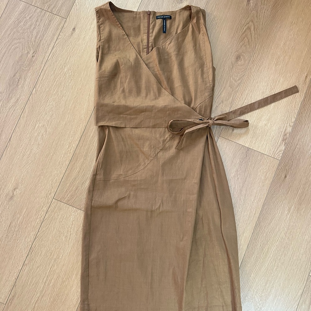 Sarah Pacini Camel Wrap Dress